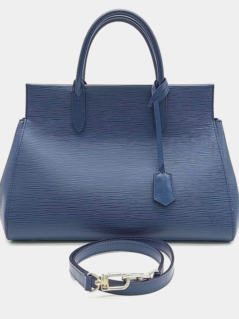 Louis Vuitton Marly Handbag Epi Leather MM in Navy Blue